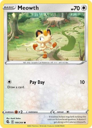 Sword & Shield: Fusion Strike: 199/264 - Meowth - Common