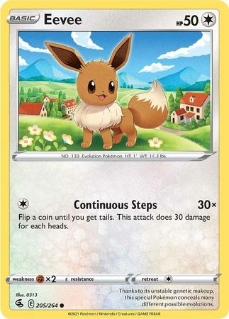 Sword & Shield: Fusion Strike: 205/264 - Eevee - Common