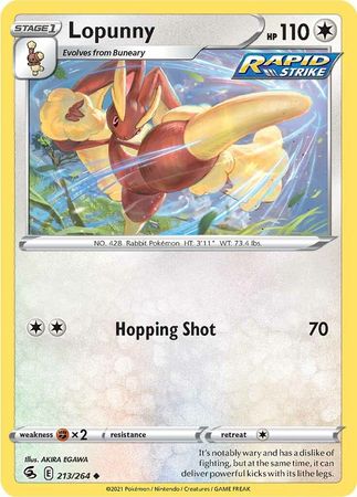 Sword & Shield: Fusion Strike: 213/264 - Lopunny - Uncommon