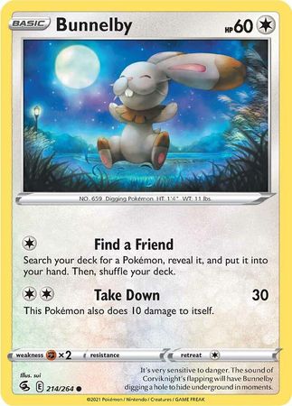 Sword & Shield: Fusion Strike: 214/264 - Bunnelby - Common