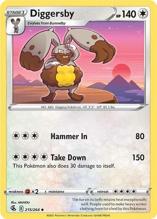 Sword & Shield: Fusion Strike: 215/264 - Diggersby - Uncommon