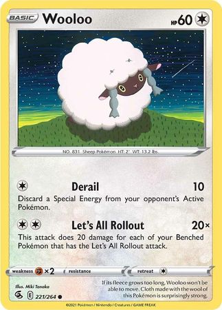 Sword & Shield: Fusion Strike: 221/264 - Wooloo - Common