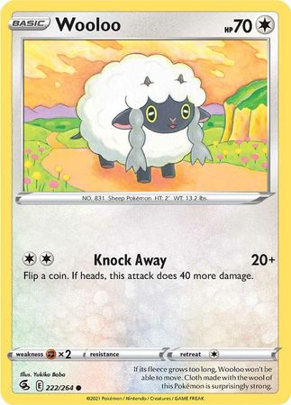 Sword & Shield: Fusion Strike: 222/264 - Wooloo - Common