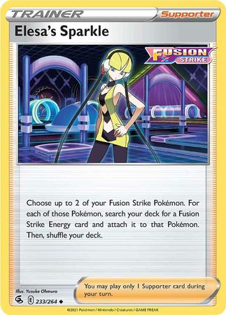 Sword & Shield: Fusion Strike: 233/264 - Elesa's Sparkle - Uncommon