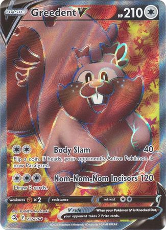 Sword & Shield: Fusion Strike: 256/264 - Greedent V - Full Art Ultra Rare