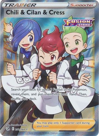 Sword & Shield: Fusion Strike: 258/264 - Chili & Cilan & Cress - Full Art Ultra Rare