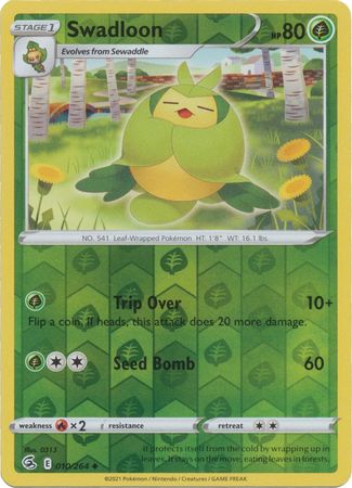 Sword & Shield: Fusion Strike: 010/264 - Swadloon - Uncommon Reverse Holo