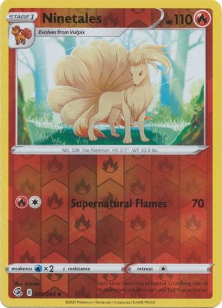Sword & Shield: Fusion Strike: 030/264 - Ninetales - Uncommon Reverse Holo