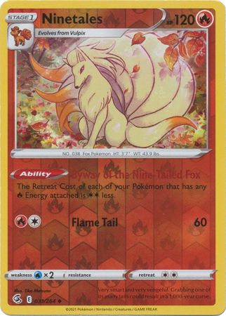 Sword & Shield: Fusion Strike: 031/264 - Ninetales - Uncommon Reverse Holo