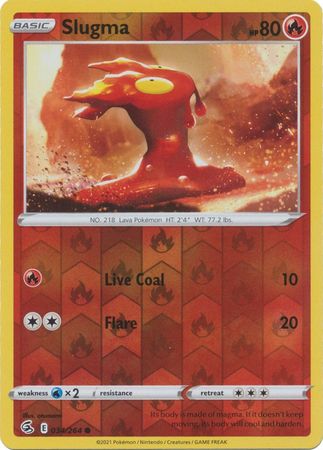 Sword & Shield: Fusion Strike: 034/264 - Slugma - Common Reverse Holo