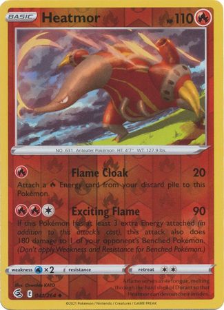 Sword & Shield: Fusion Strike: 041/264 - Heatmor - Uncommon Reverse Holo