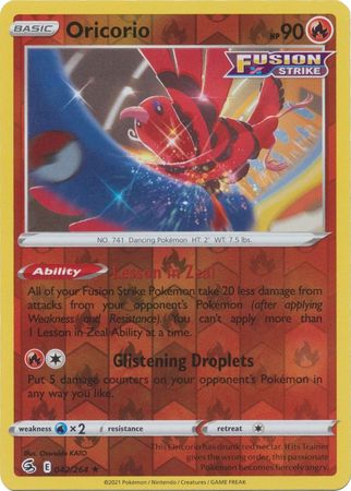 Sword & Shield: Fusion Strike: 042/264 - Oricorio - Rare Reverse Holo