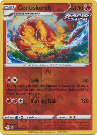 Sword & Shield: Fusion Strike: 048/264 - Centiskorch - Rare Reverse Holo