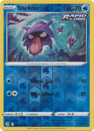 Sword & Shield: Fusion Strike: 050/264 - Shellder - Common Reverse Holo