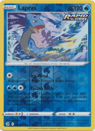 Sword & Shield: Fusion Strike: 054/264 - Lapras - Uncommon Reverse Holo