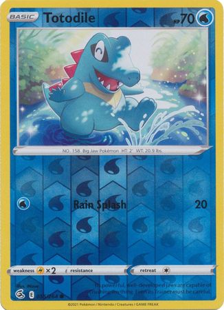 Sword & Shield: Fusion Strike: 055/264 - Totodile - Common Reverse Holo