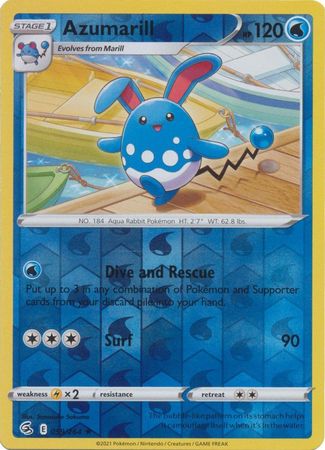 Sword & Shield: Fusion Strike: 059/264 - Azumarill - Rare Reverse Holo