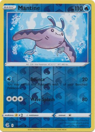 Sword & Shield: Fusion Strike: 061/264 - Mantine - Common Reverse Holo