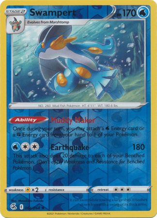 Sword & Shield: Fusion Strike: 064/264 - Swampert - Holo Rare Reverse Holo