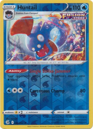 Sword & Shield: Fusion Strike: 066/264 - Huntail - Rare Reverse Holo