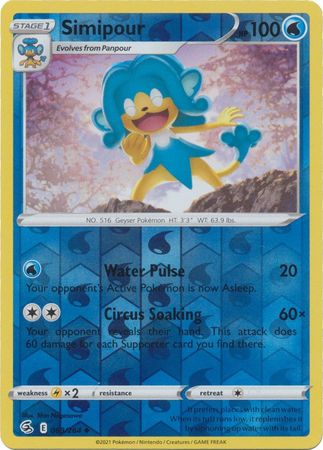 Sword & Shield: Fusion Strike: 069/264 - Simipour - Uncommon Reverse Holo