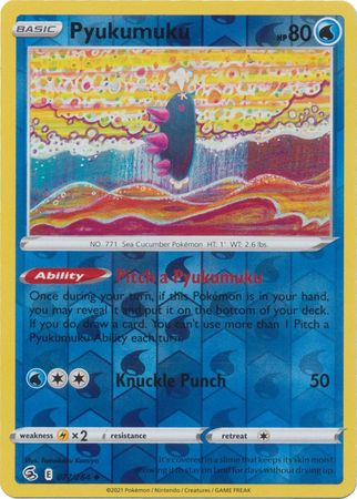 Sword & Shield: Fusion Strike: 077/264 - Pyukumuku - Common Reverse Holo