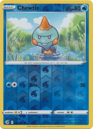 Sword & Shield: Fusion Strike: 080/264 - Chewtle - Common Reverse Holo