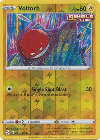 Sword & Shield: Fusion Strike: 087/264 - Voltorb - Common Reverse Holo