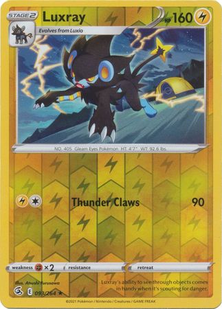 Sword & Shield: Fusion Strike: 093/264 - Luxray - Rare Reverse Holo