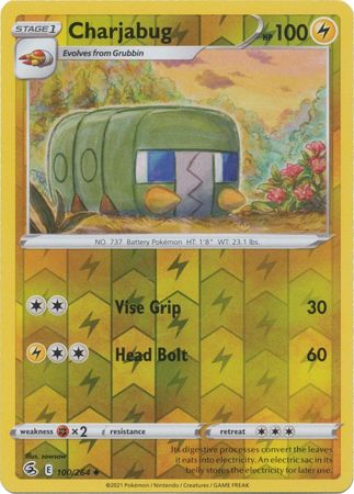 Sword & Shield: Fusion Strike: 100/264 - Charjabug - Uncommon Reverse Holo