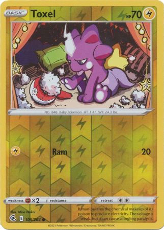 Sword & Shield: Fusion Strike: 105/264 - Toxel - Common Reverse Holo