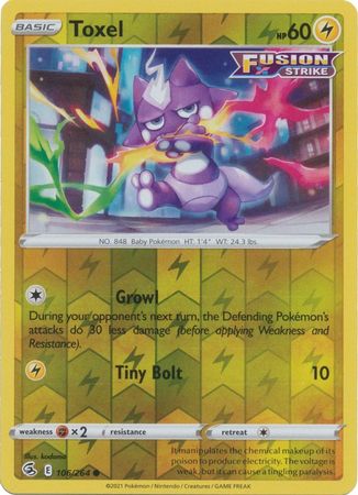 Sword & Shield: Fusion Strike: 106/264 - Toxel - Common Reverse Holo