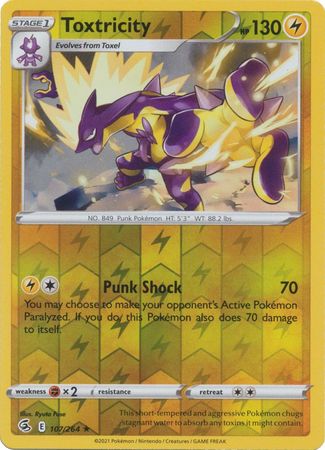 Sword & Shield: Fusion Strike: 107/264 - Toxtricity - Holo Rare Reverse Holo