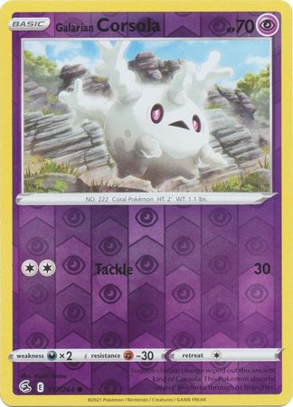 Sword & Shield: Fusion Strike: 117/264 - Galarian Corsola - Common Reverse Holo