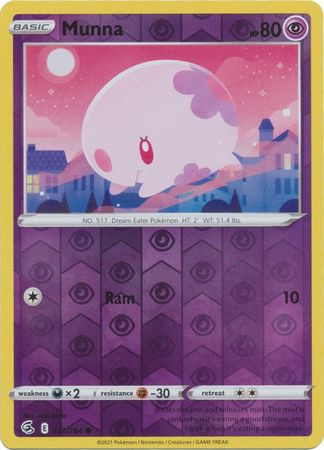 Sword & Shield: Fusion Strike: 121/264 - Munna - Common Reverse Holo