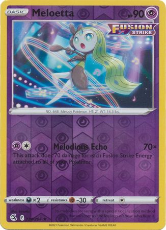 Sword & Shield: Fusion Strike: 124/264 - Meloetta - Rare Reverse Holo