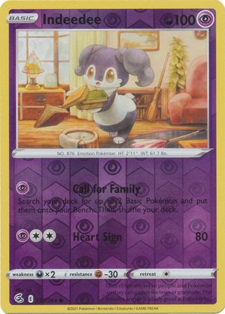 Sword & Shield: Fusion Strike: 127/264 - Indeedee - Common Reverse Holo