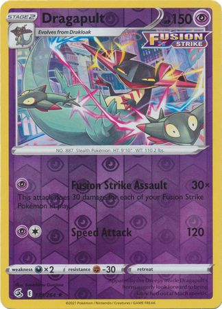 Sword & Shield: Fusion Strike: 130/264 - Dragapult - Holo Rare Reverse Holo