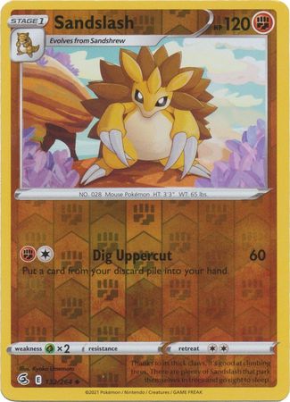 Sword & Shield: Fusion Strike: 132/264 - Sandslash - Uncommon Reverse Holo