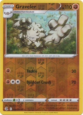 Sword & Shield: Fusion Strike: 136/264 - Graveler - Uncommon Reverse Holo