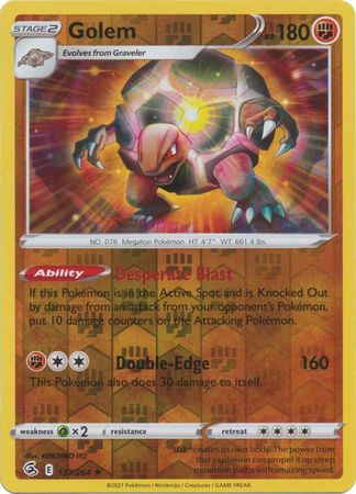 Sword & Shield: Fusion Strike: 137/264 - Golem - Rare Reverse Holo