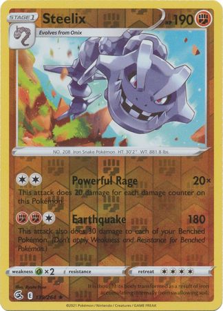 Sword & Shield: Fusion Strike: 139/264 - Steelix - Holo Rare Reverse Holo