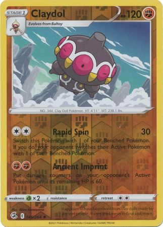 Sword & Shield: Fusion Strike: 145/264 - Claydol - Rare Reverse Holo