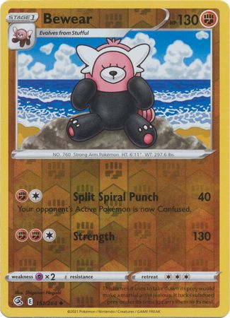 Sword & Shield: Fusion Strike: 151/264 - Bewear - Uncommon Reverse Holo