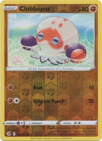 Sword & Shield: Fusion Strike: 152/264 - Clobbopus - Common Reverse Holo