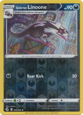 Sword & Shield: Fusion Strike: 160/264 - Galarian Linoone - Uncommon Reverse Holo