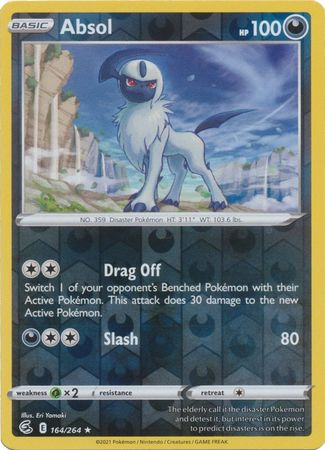 Sword & Shield: Fusion Strike: 164/264 - Absol - Rare Reverse Holo