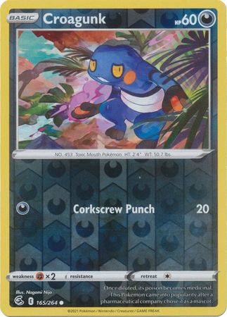 Sword & Shield: Fusion Strike: 165/264 - Croagunk - Common Reverse Holo