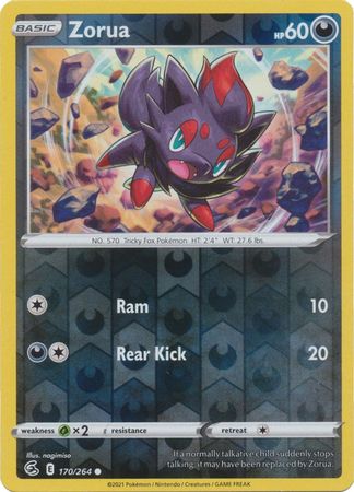 Sword & Shield: Fusion Strike: 170/264 - Zorua - Common Reverse Holo