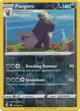 Sword & Shield: Fusion Strike: 174/264 - Pangoro - Uncommon Reverse Holo